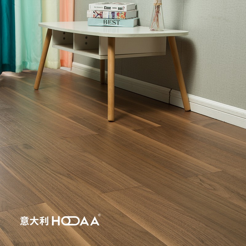 HOAA芯三層實木黑胡桃木地板FB005